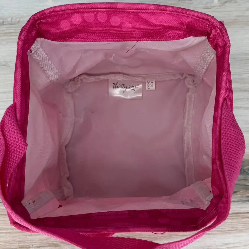 Thirty-One Littles Carry-All Caddy - Pink Circle Spirals